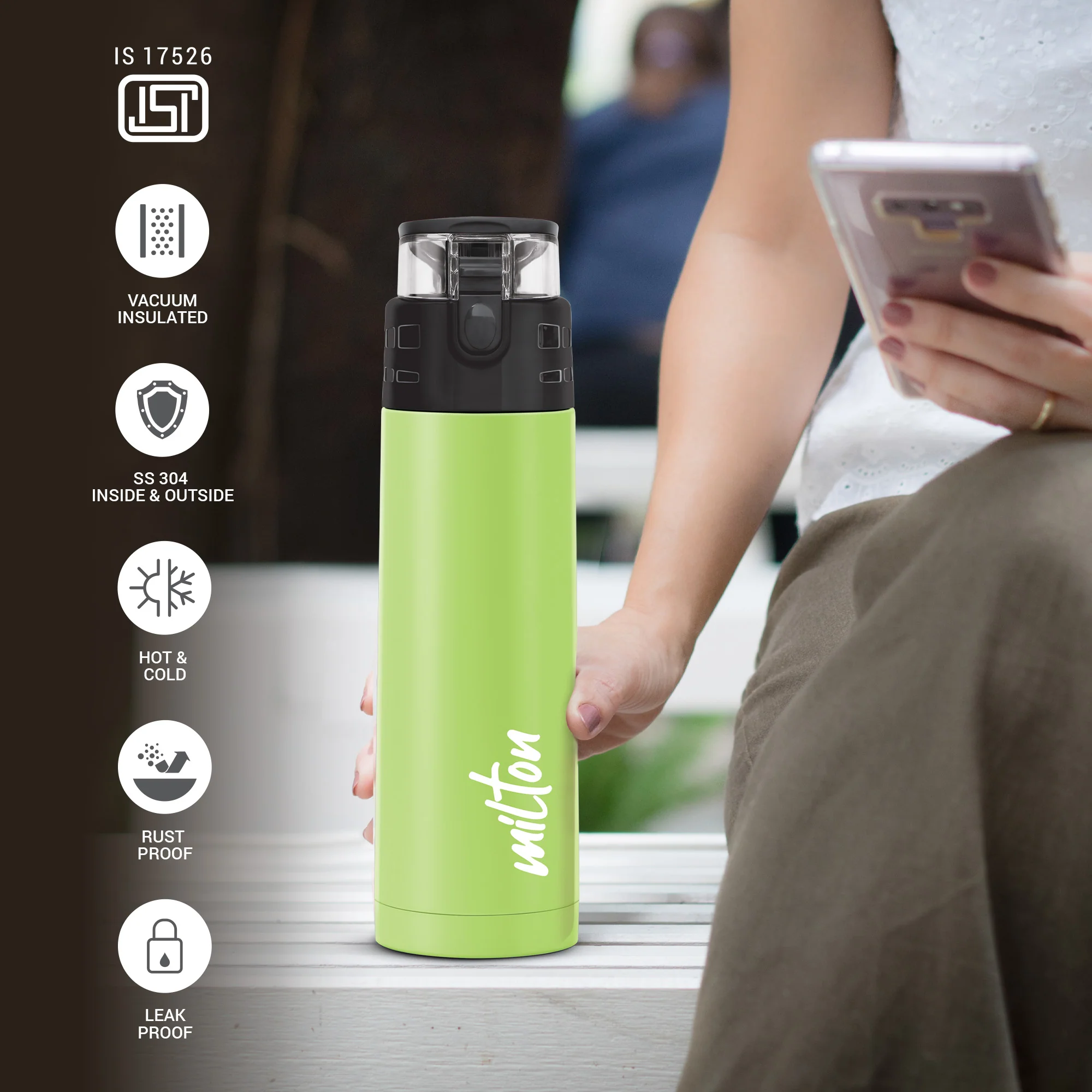 Atlantis Thermosteel Water Bottle (Milton) - Image 5