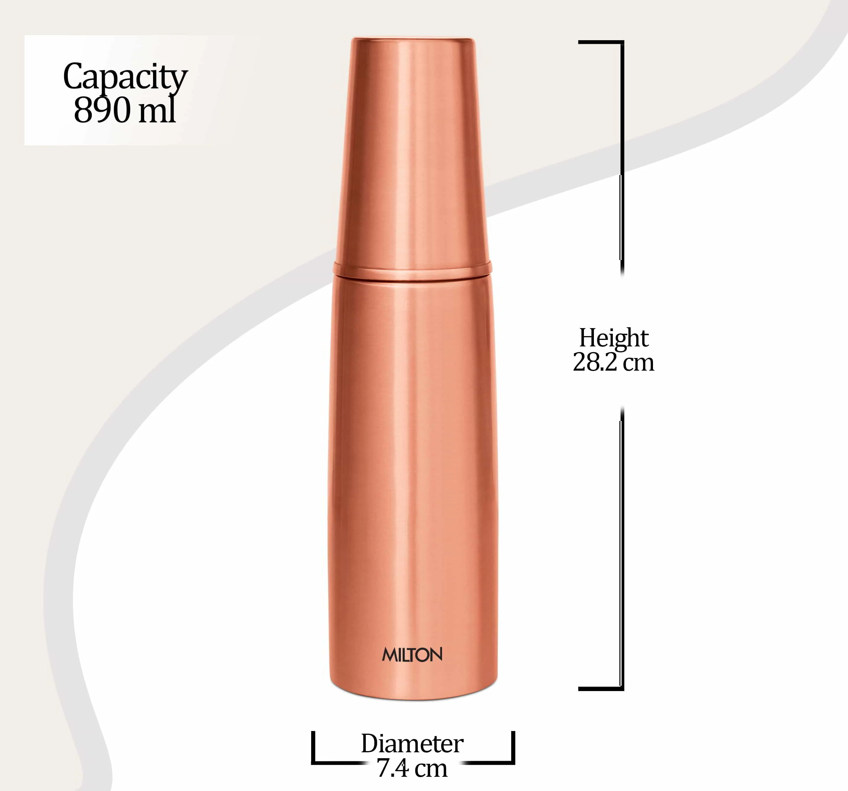 Copper Combo Water Bottle (Milton) - Image 6
