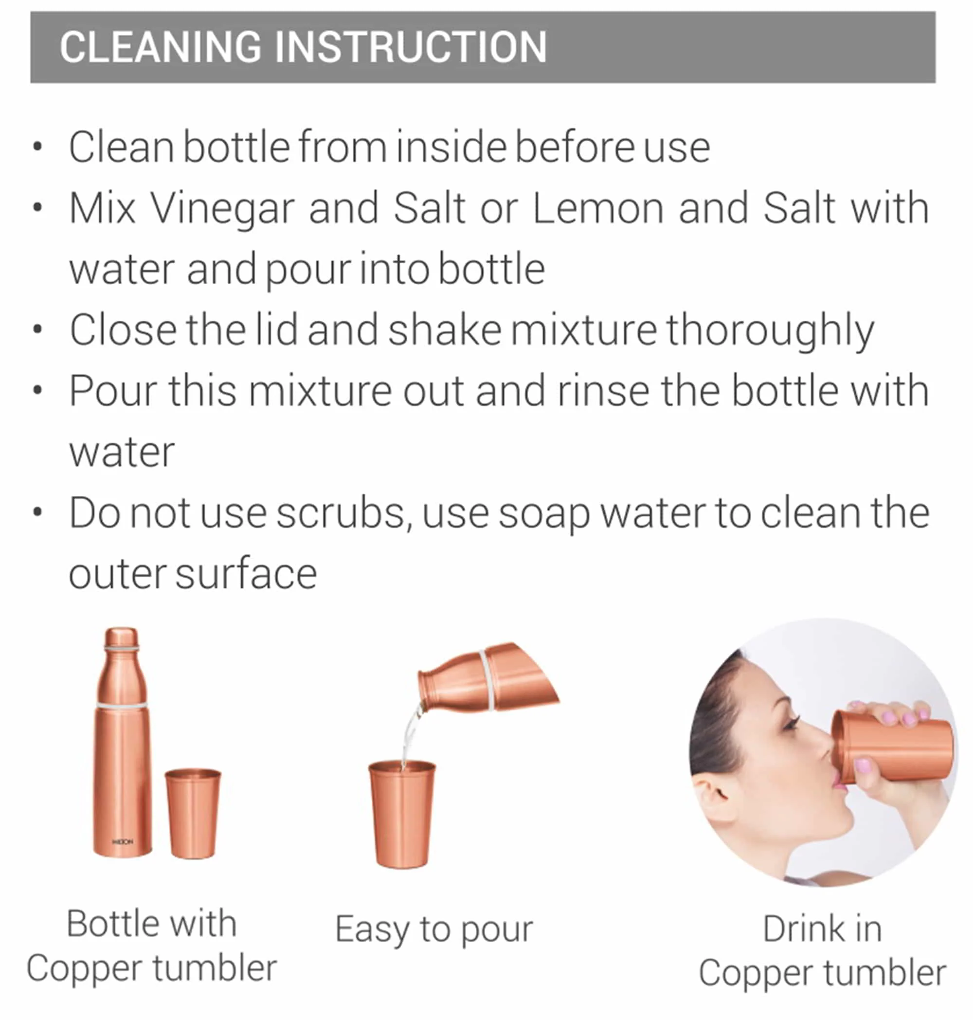 Copper Combo Water Bottle (Milton) - Image 7