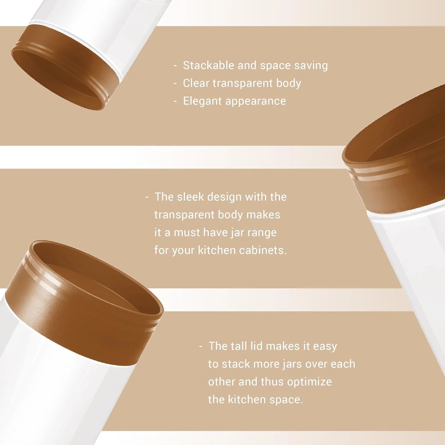 Stack It Round Jar Set 9 Pcs (Milton) - Image 5